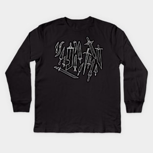 swords pattern #2 Kids Long Sleeve T-Shirt